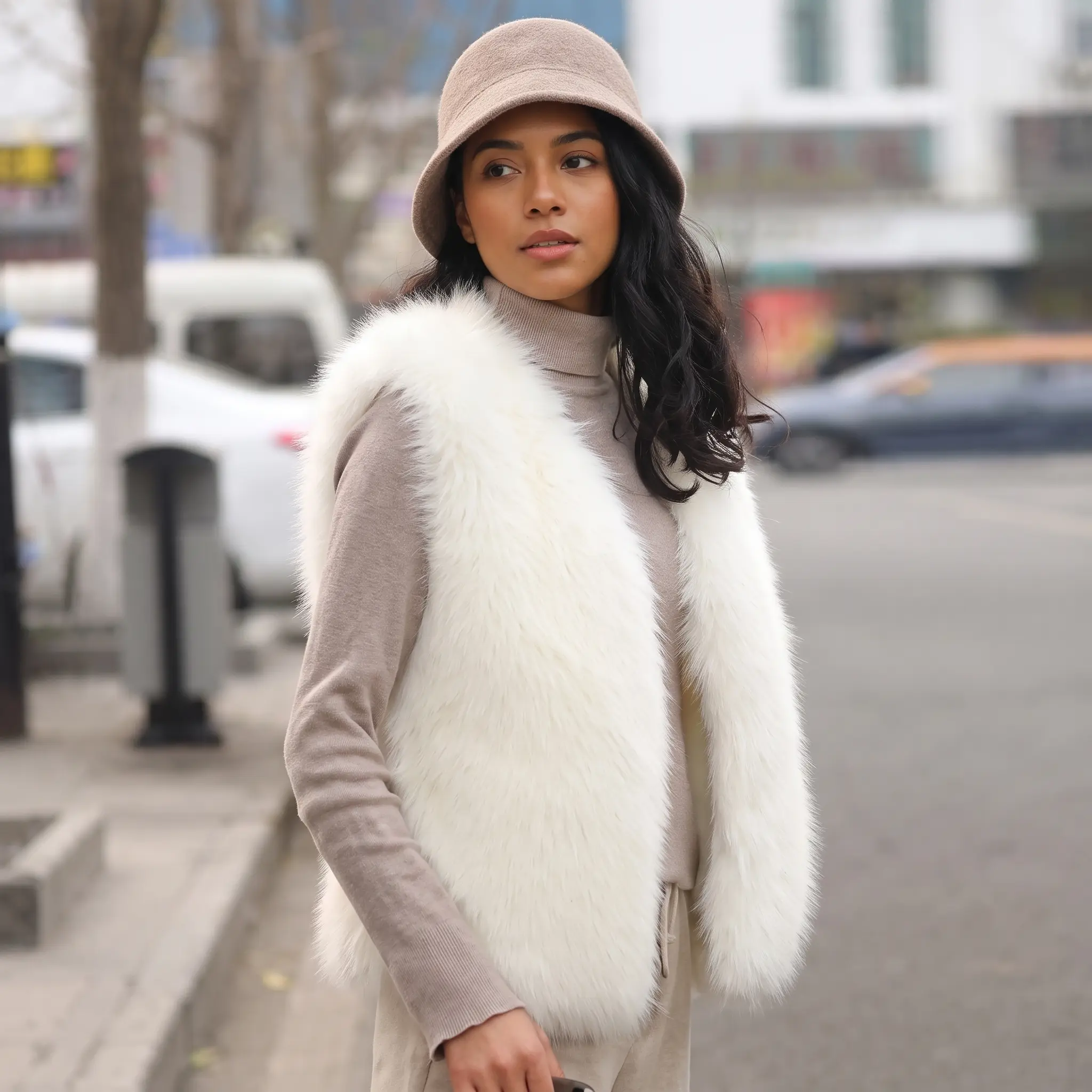 Gilet sans manches fausse fourrure – Image 7