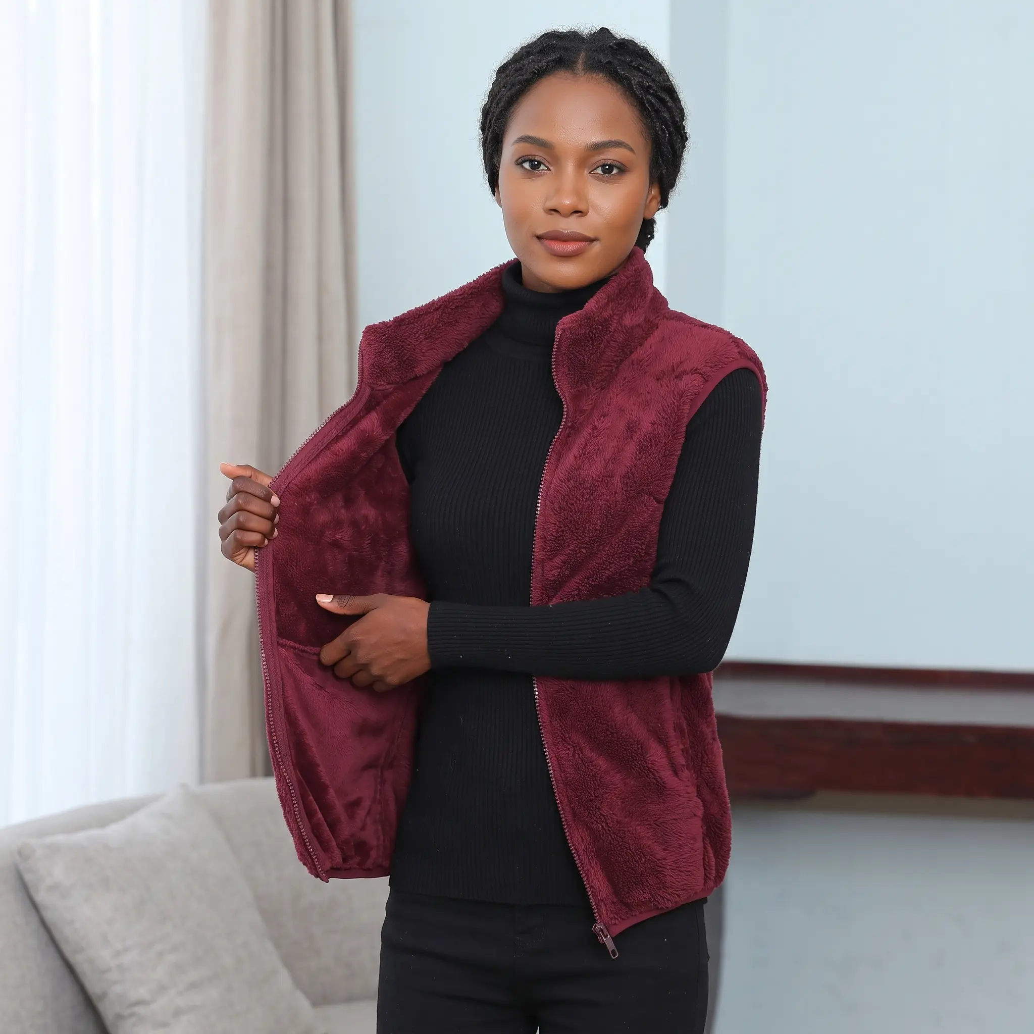 Gilet sans manches fourrure – Image 11