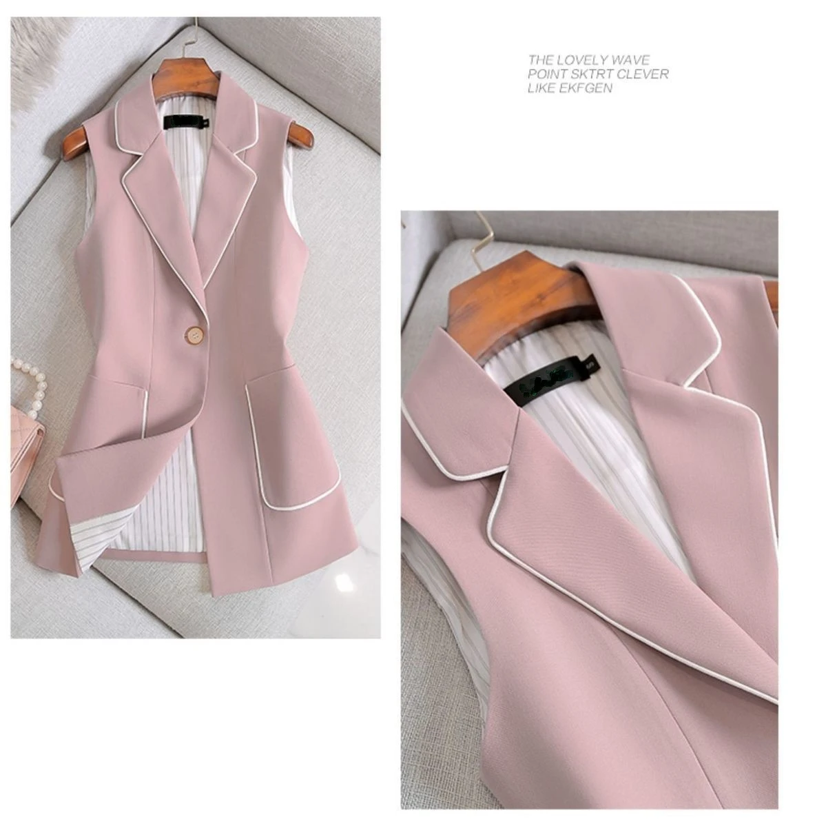 Gilet sans manches long bouton – Image 7