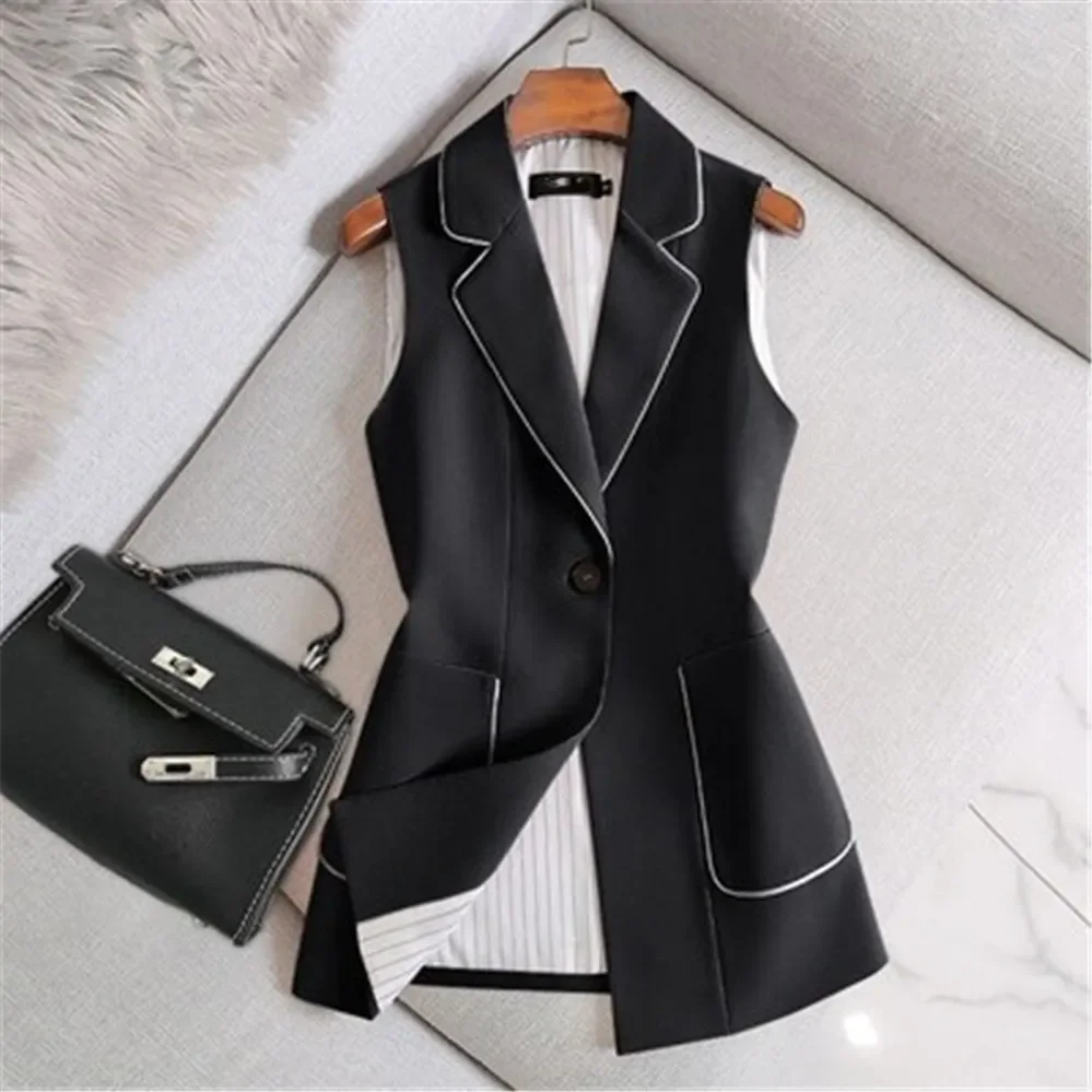 Gilet sans manches long bouton – Image 2