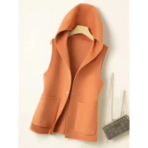 Gilet sans manche à capuche
