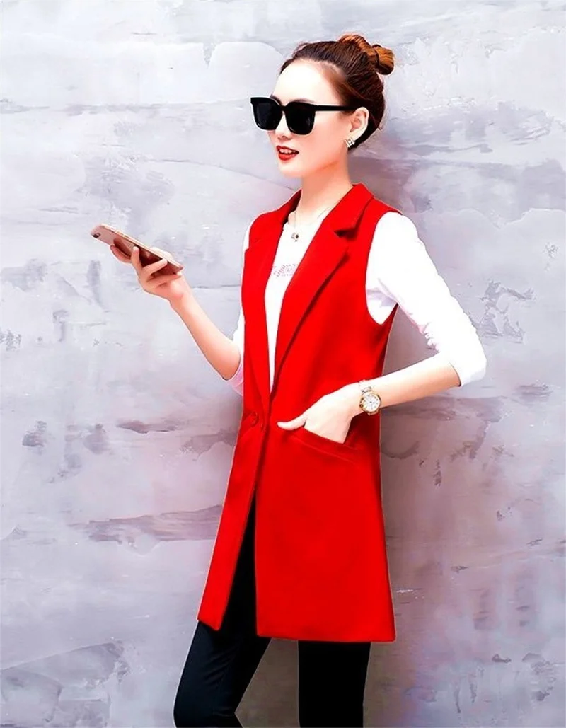 Gilet sans manches tailleur long – Image 6
