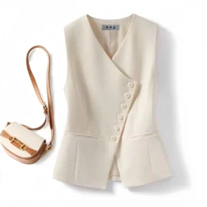 Gilet sans manches croisé