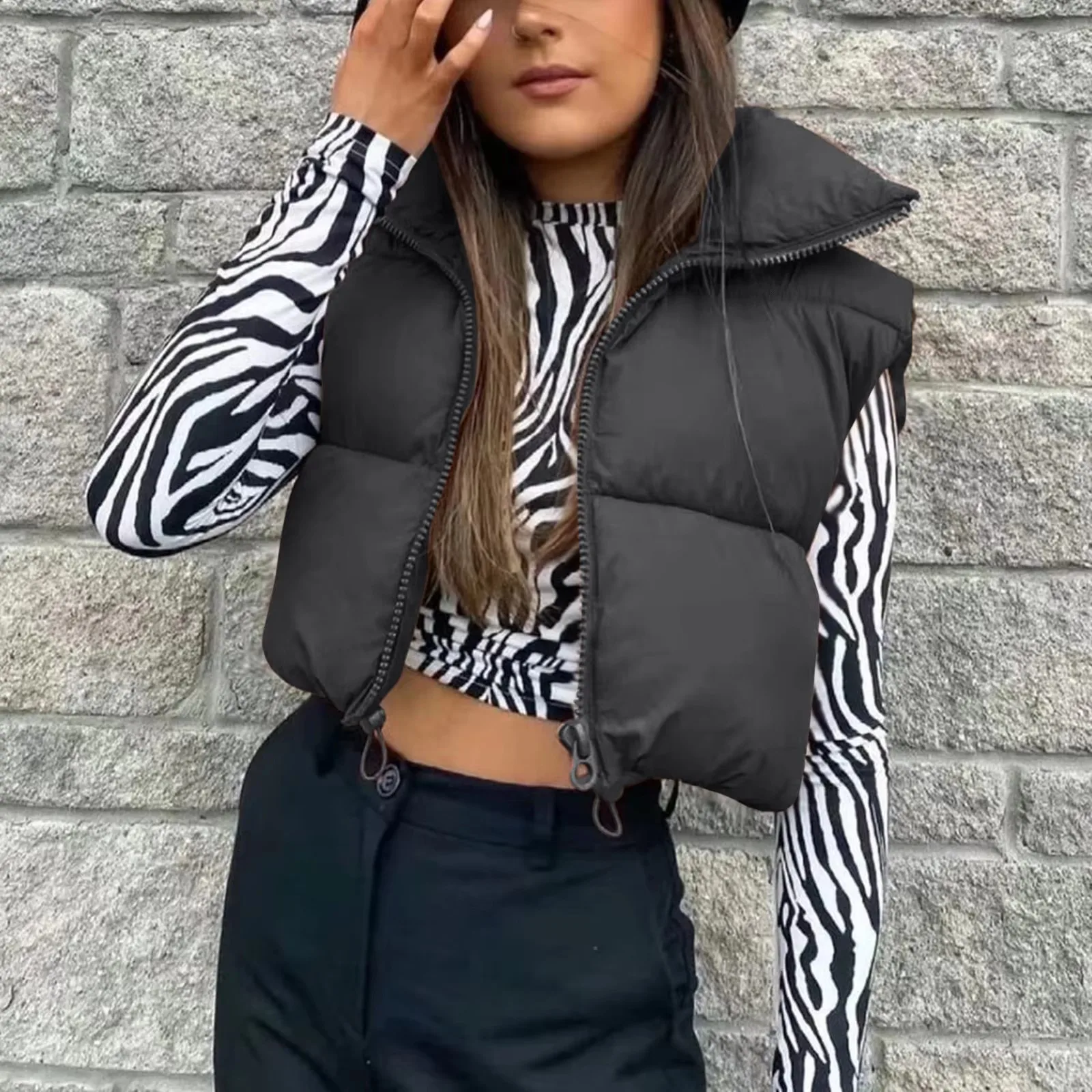 Gilet sans manches doudoune courte