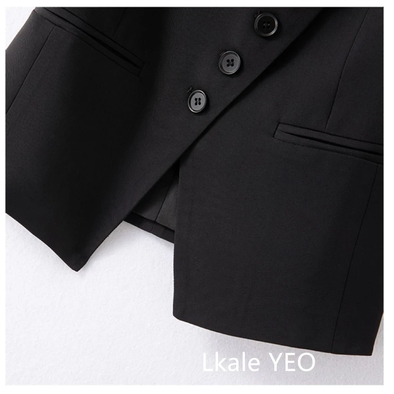 Gilet sans manches croisé noir – Image 8