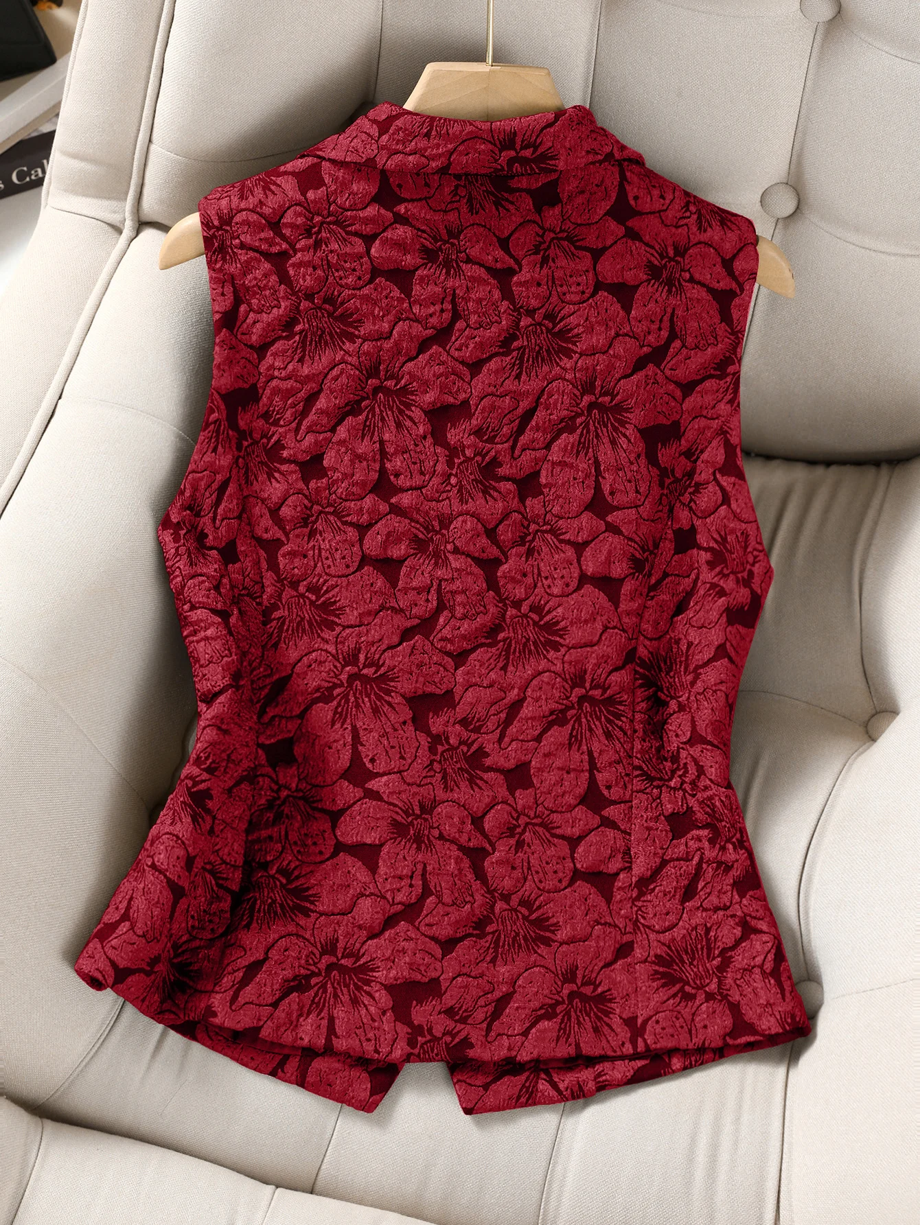 Gilet sans manches motif tissé – Image 4