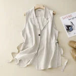 Gilet sans manches lin