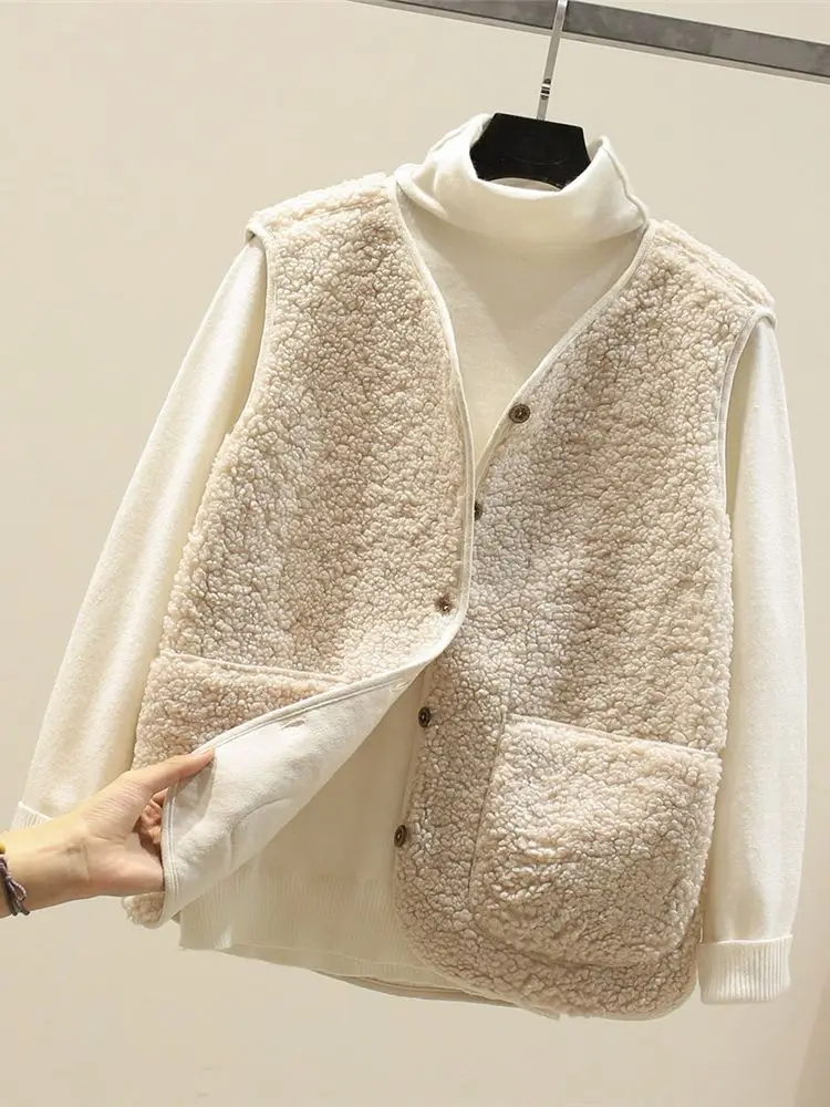 Gilet sans manches moumoute chaud – Image 6