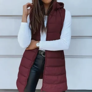 Gilet sans manches doudoune longue