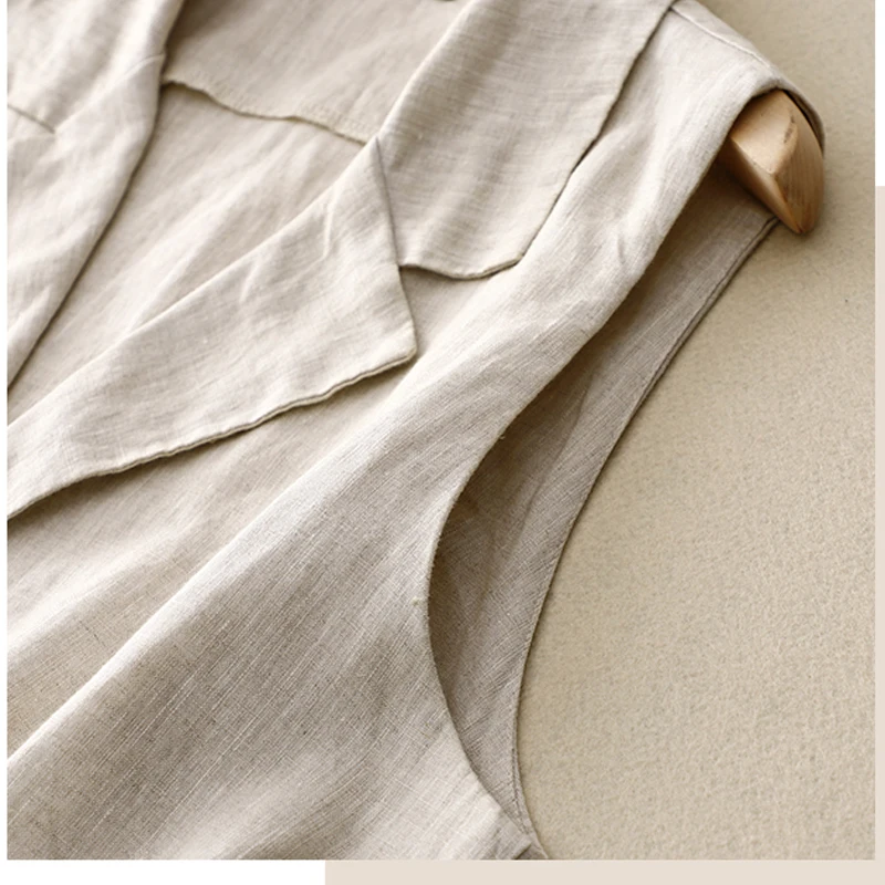 Gilet sans manches lin – Image 5