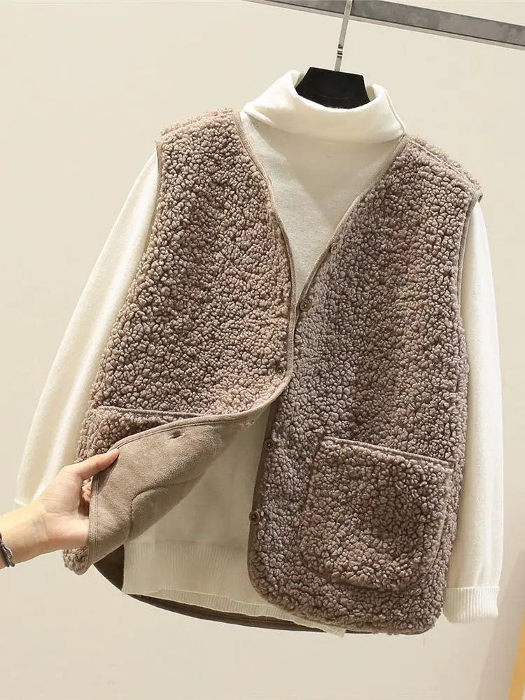 Gilet sans manches moumoute chaud – Image 2