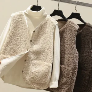 Gilet sans manches moumoute chaud