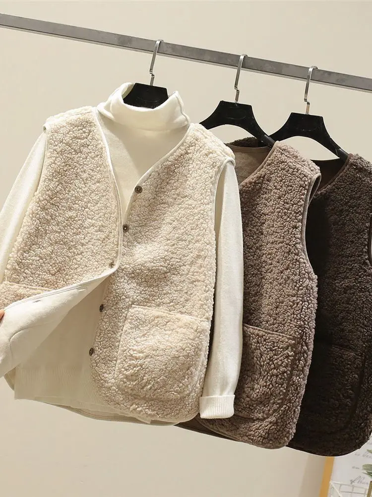 Gilet sans manches moumoute chaud