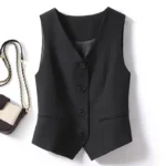 Gilet sans manches tailleur noir