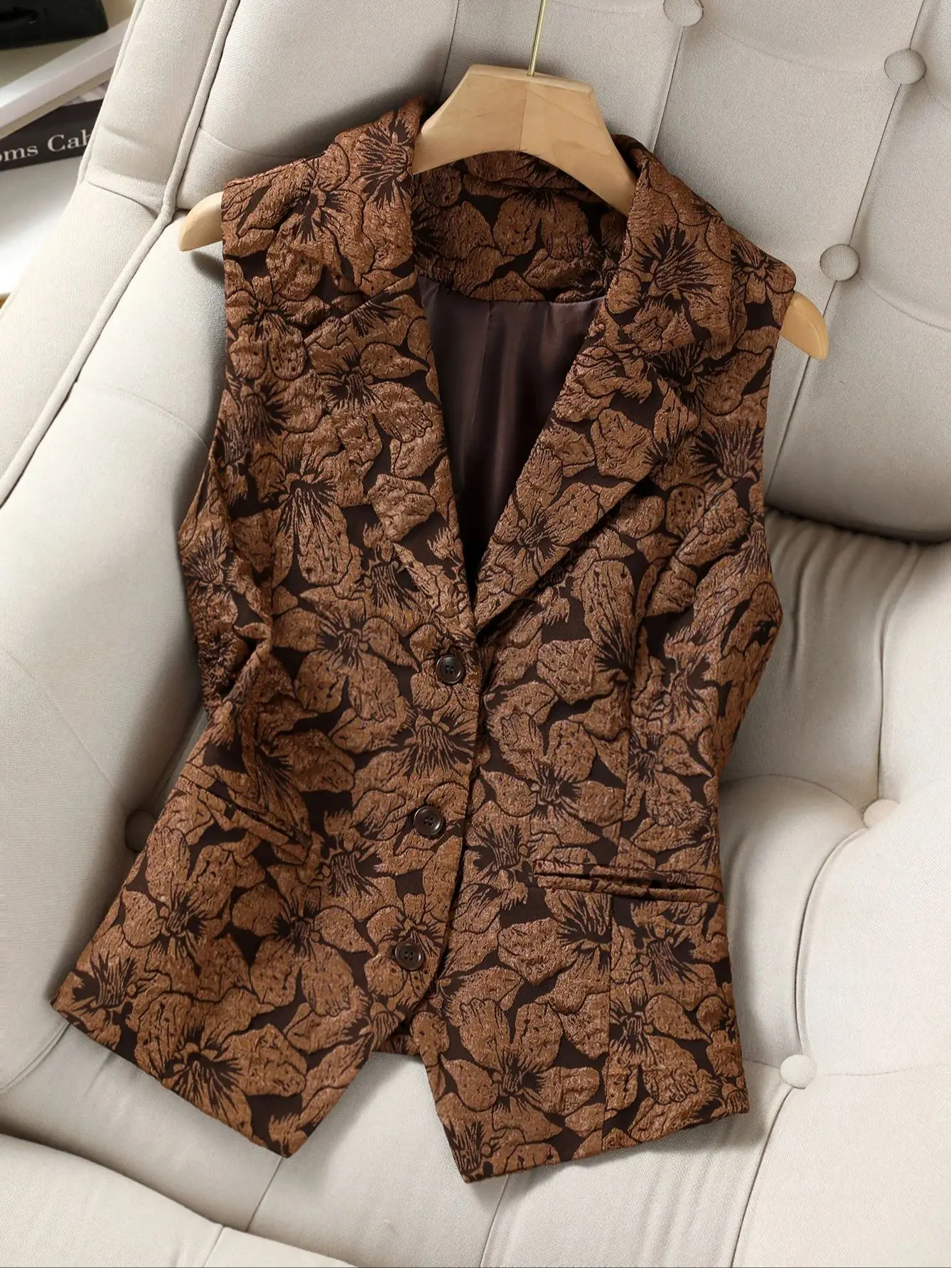 Gilet sans manches motif tissé – Image 8