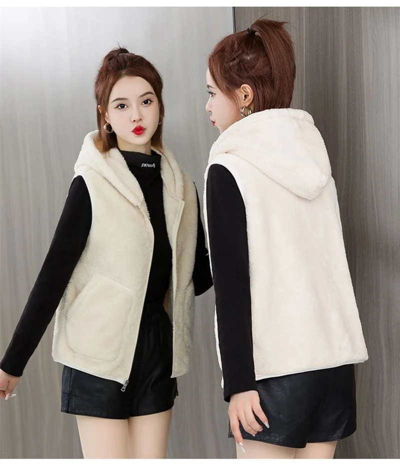 Gilet sans manches polaire à capuche – Image 14