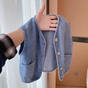 Gilet sans manches denim