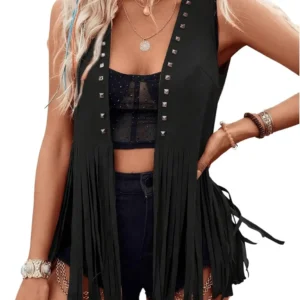 Gilet sans manches cowboy Noir