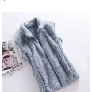 Gilet sans manches fourrure