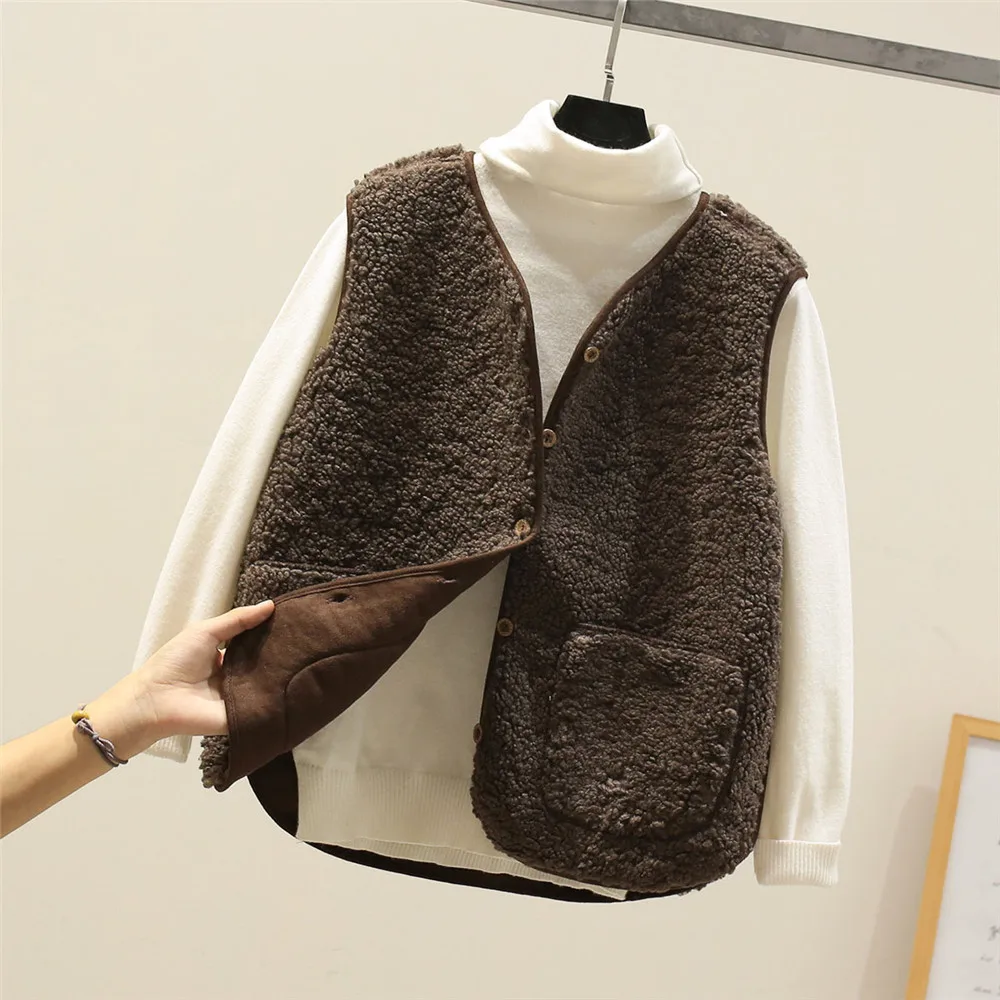 Gilet sans manches moumoute chaud – Image 8