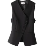 Gilet sans manches croisé noir