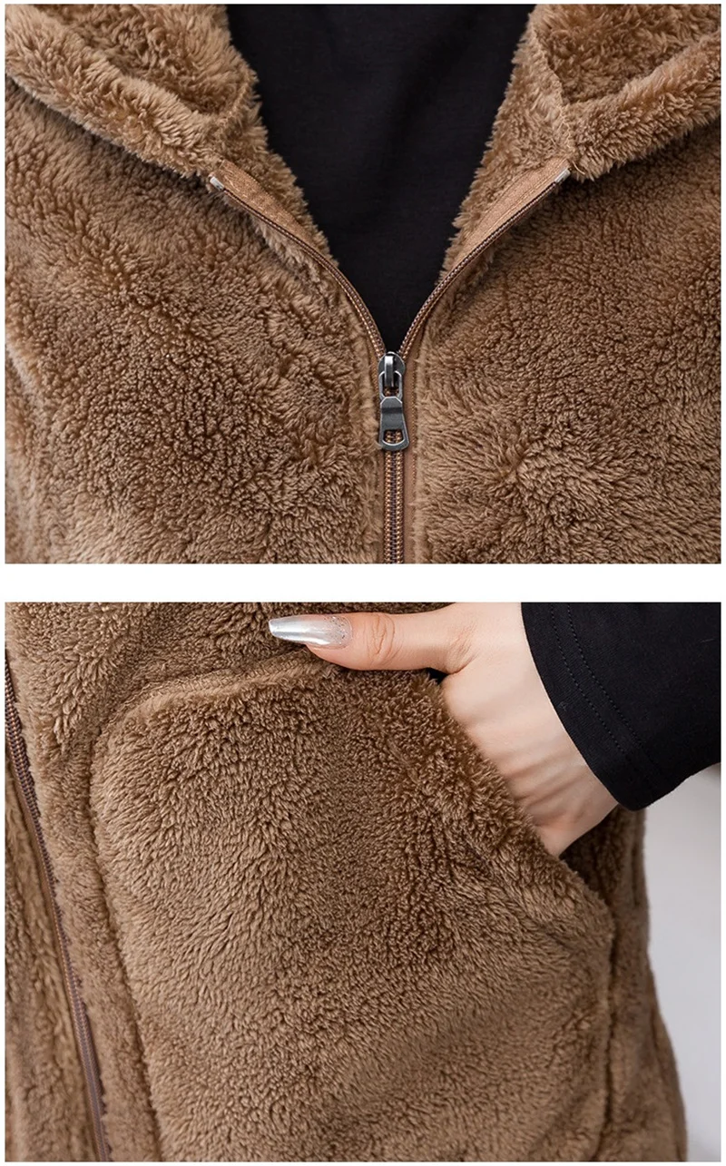Gilet sans manches polaire à capuche – Image 17