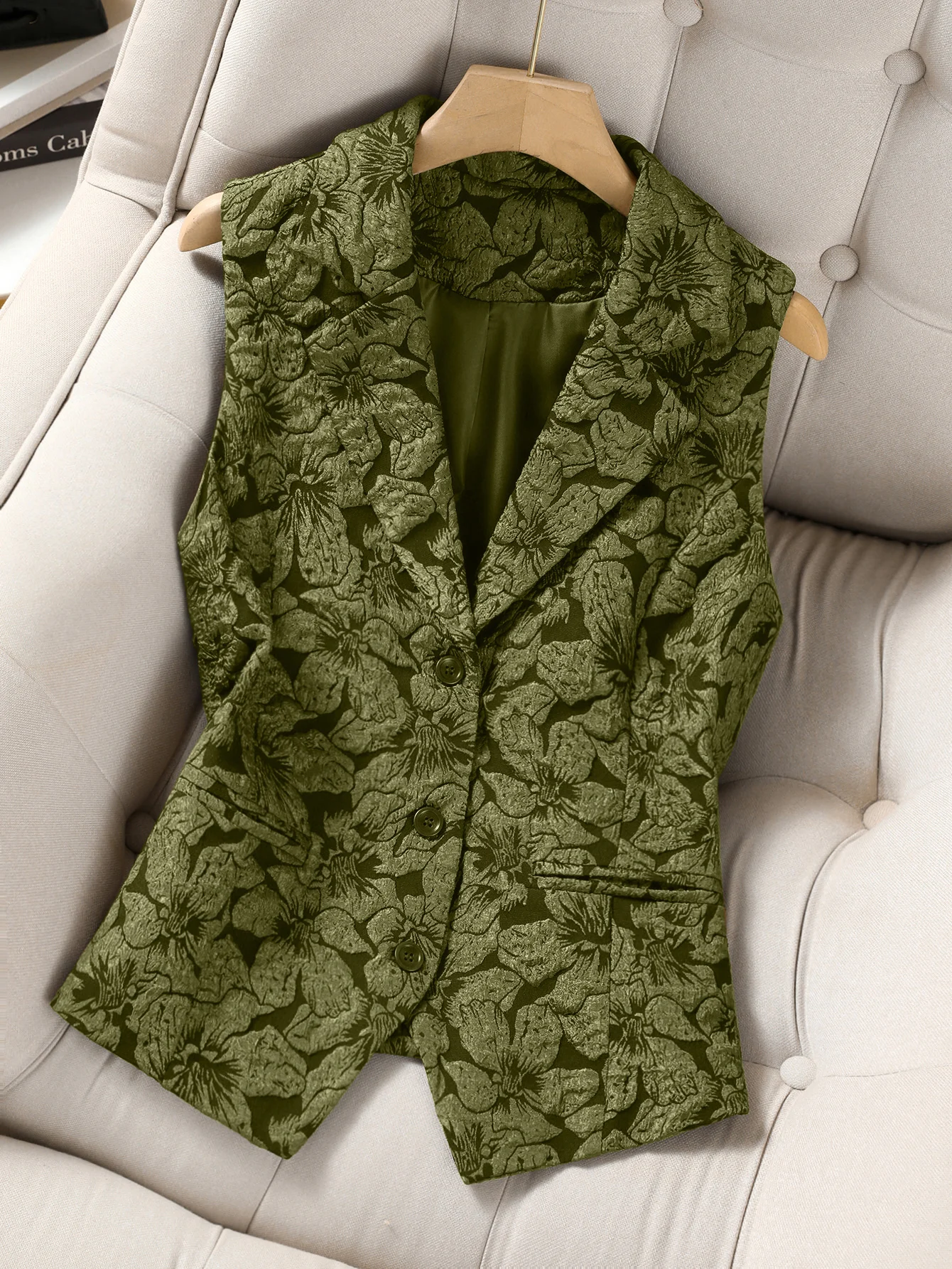Gilet sans manches motif tissé – Image 5