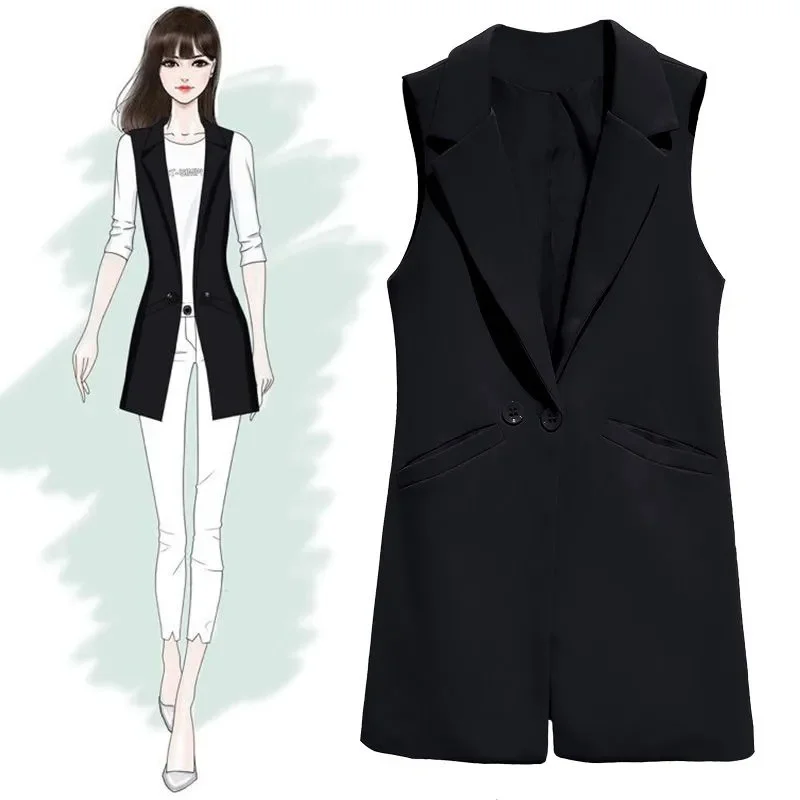 Gilet sans manches tailleur long – Image 2