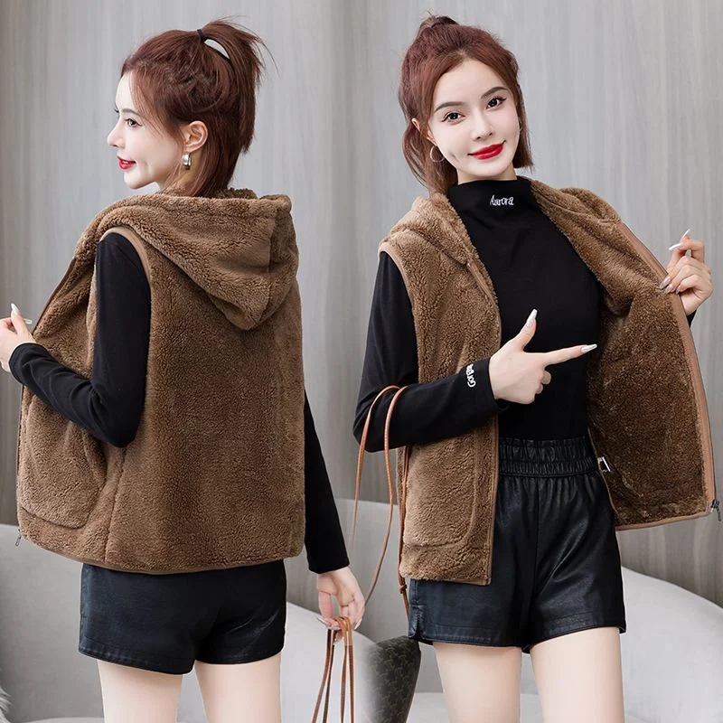 Gilet sans manches polaire à capuche – Image 12
