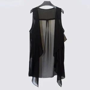 Gilet sans manches drapé