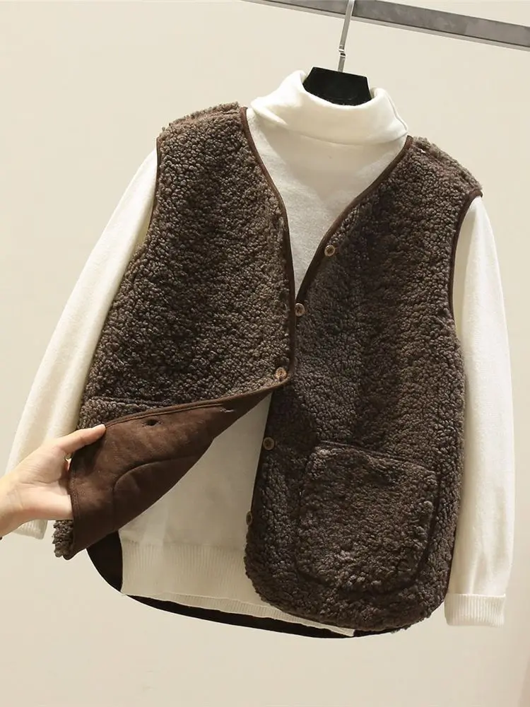 Gilet sans manches moumoute chaud – Image 7