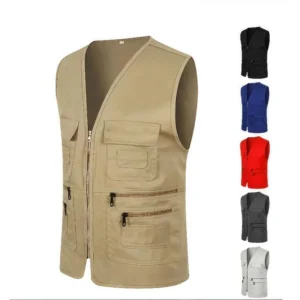 Gilet sans manches poches zippés