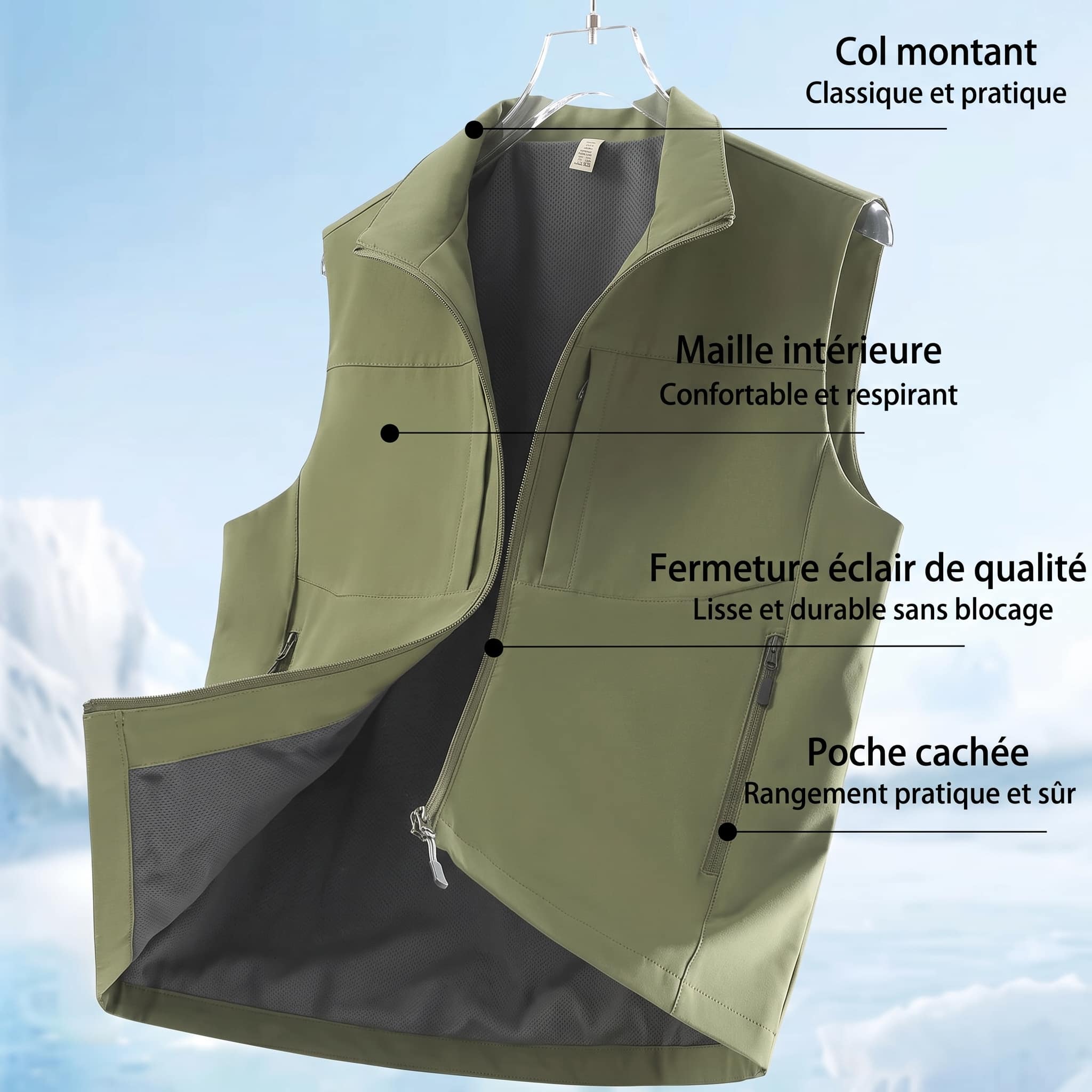 Gilet sans manches imperméable – Image 12