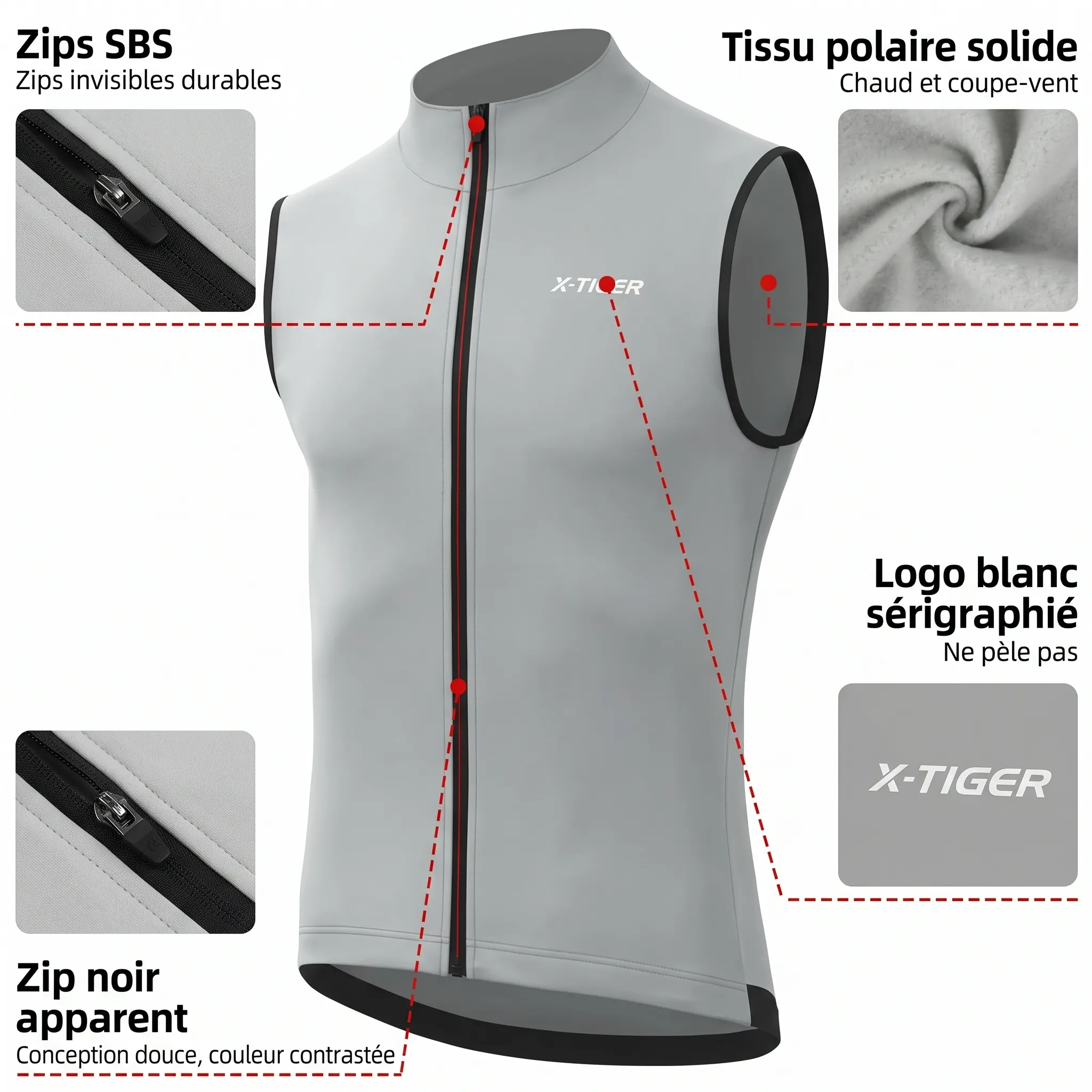 Gilet sans manches pour cycliste – Image 10