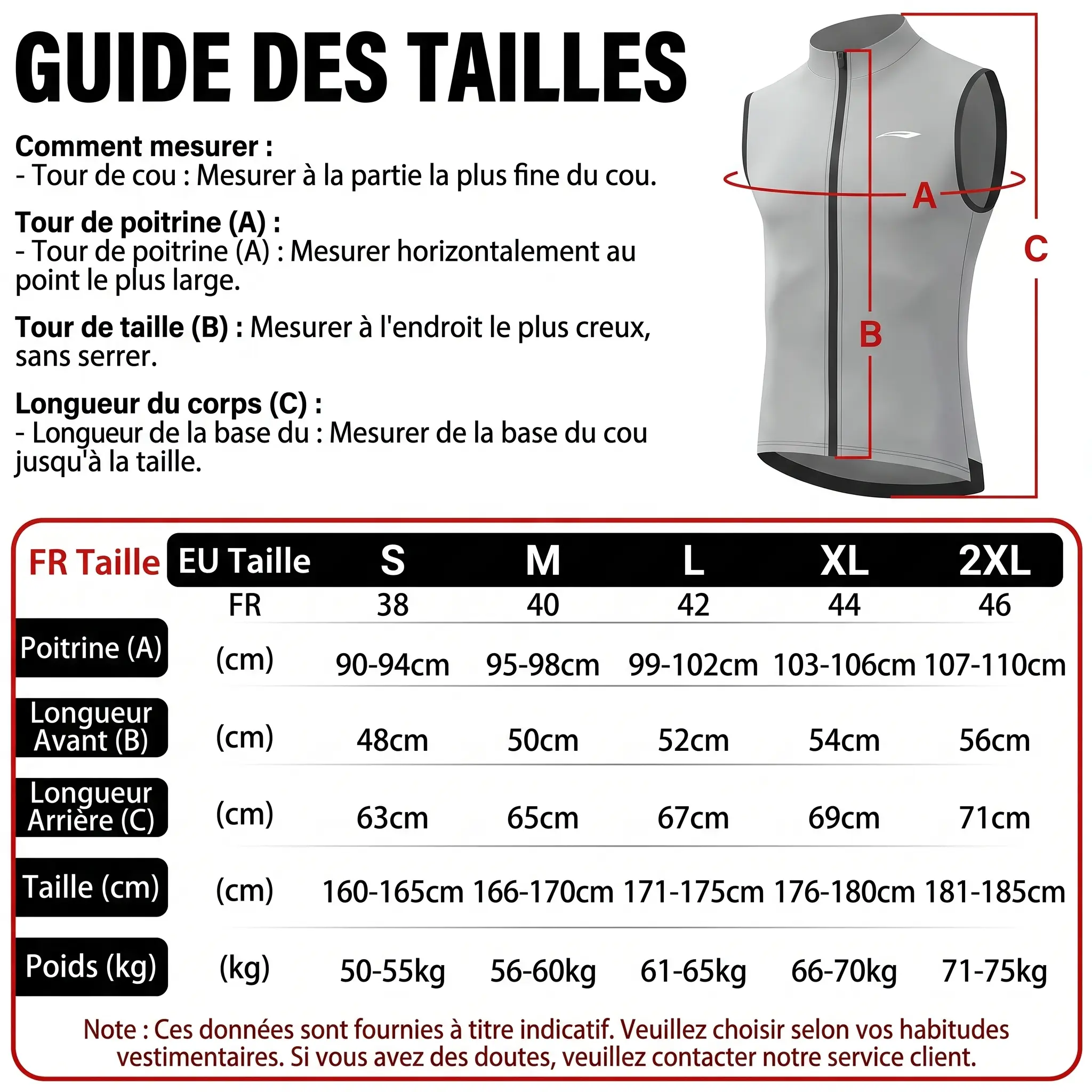 Gilet sans manches pour cycliste – Image 6