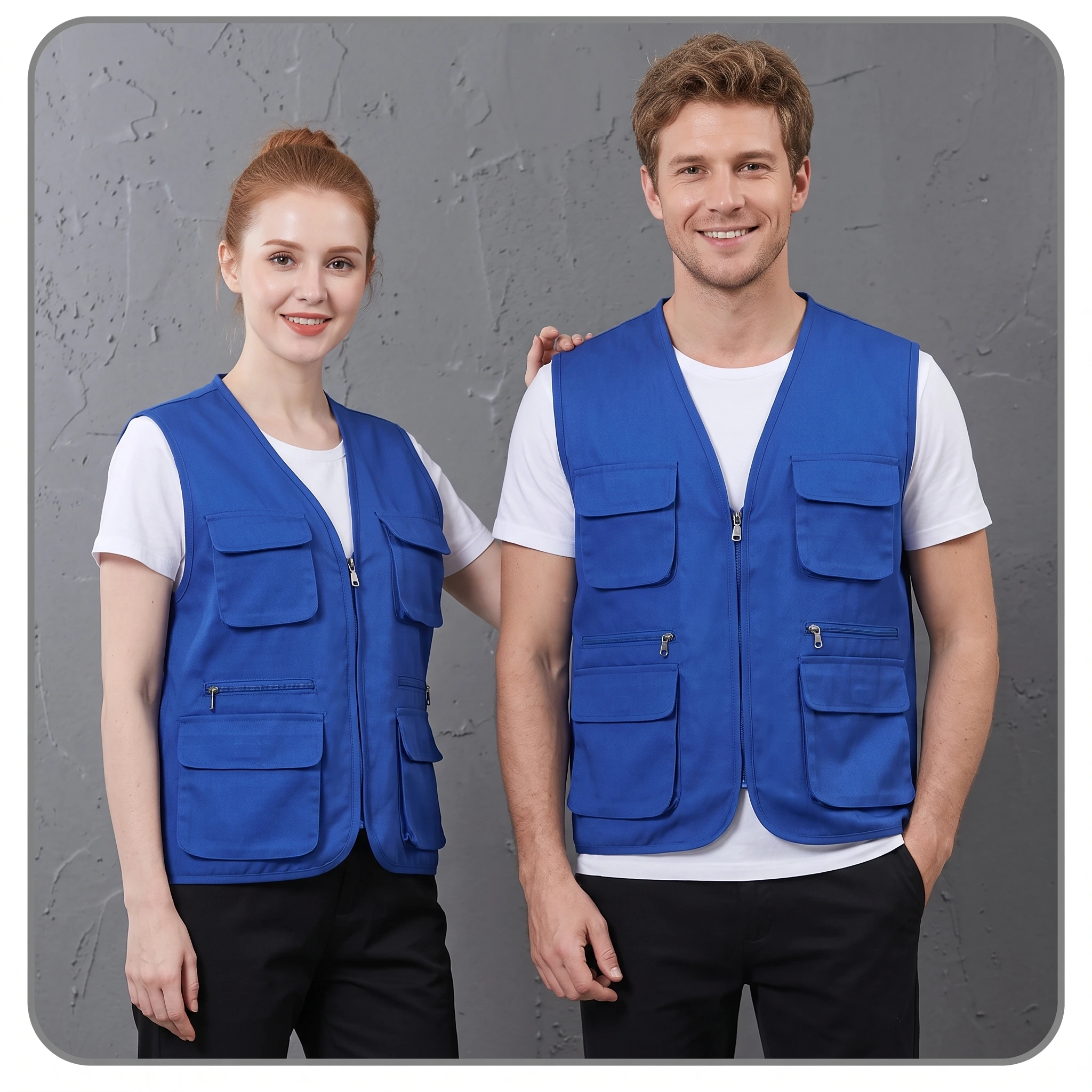Gilet sans manches pratique bleu – Image 5