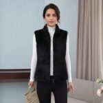 Gilet sans manches velours noir