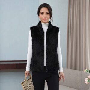 Gilet sans manches velours noir