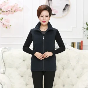 Gilet sans manches polaire couleur noir