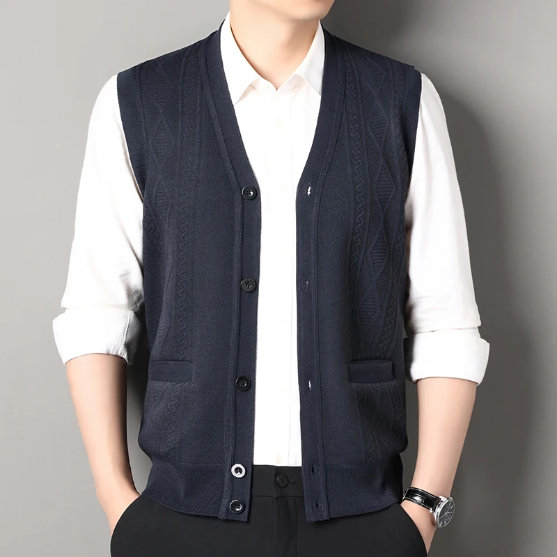 Gilet sans manches cardigan homme – Image 6