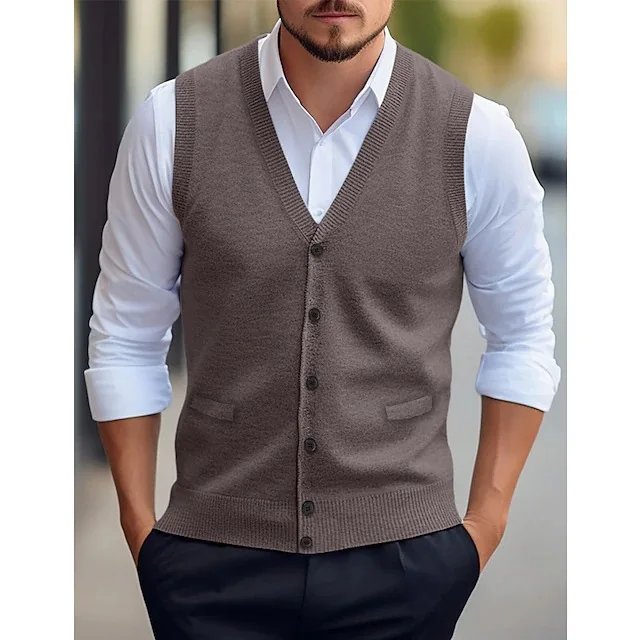 Gilet sans manches maille automnal – Image 3