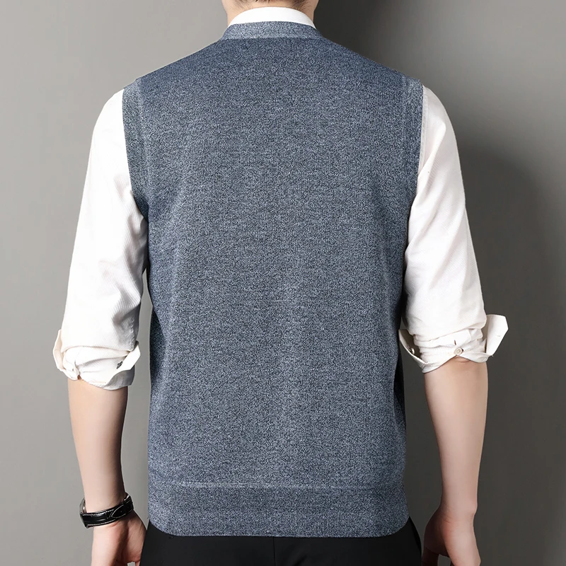 Gilet sans manches cardigan homme – Image 5