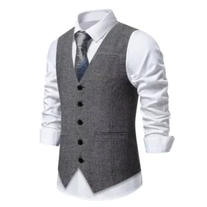 Gilet sans manches effet tweed