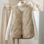 Gilet sans manches matelassé chic