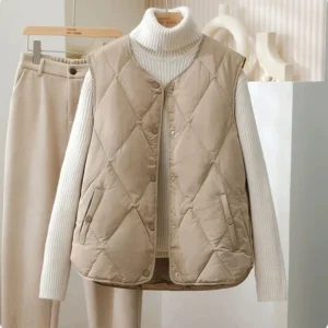 Gilet sans manches matelassé chic