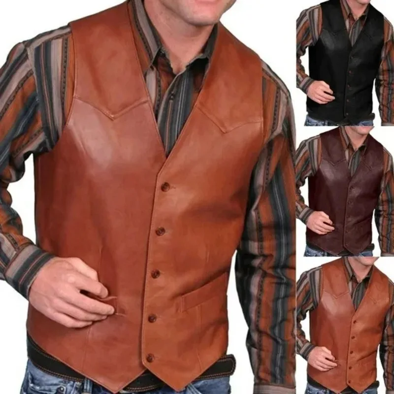 Gilet sans manches effet cuir