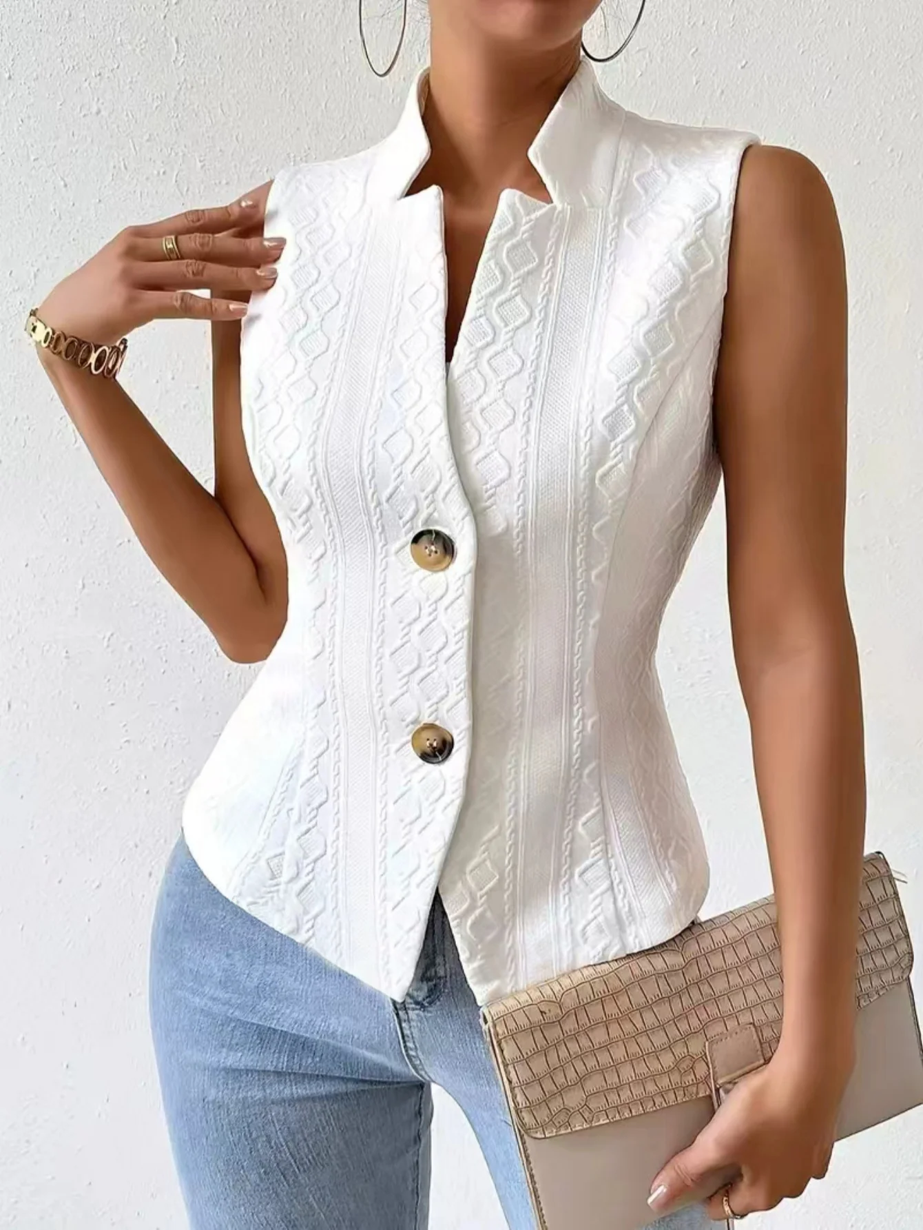 Gilet sans manches texturé – Image 4