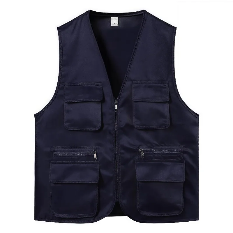 Gilet sans manches pratique bleu – Image 4