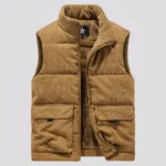 Gilet sans manches côtelé chaud