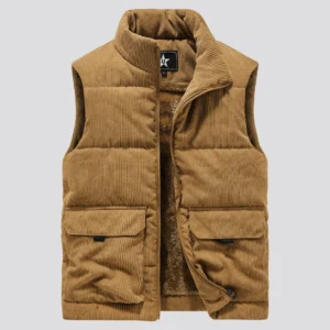 Gilet sans manches côtelé chaud